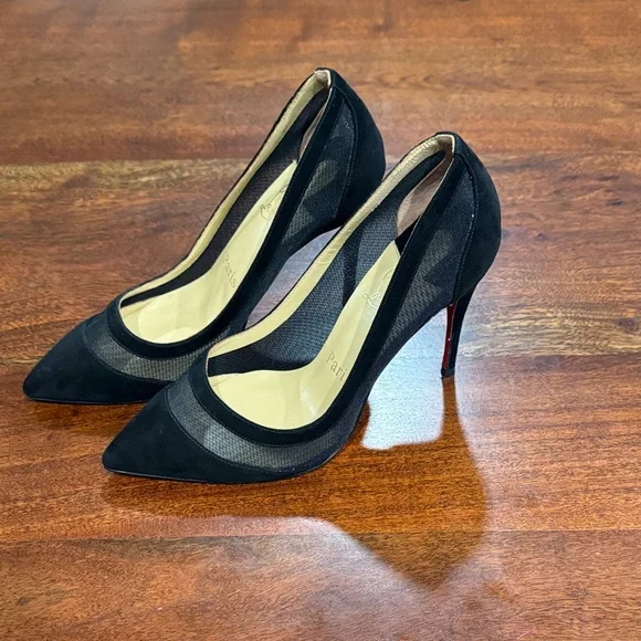 Christian Louboutin black suede pumps. - Picture 2 of 13